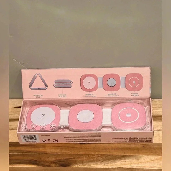 3 IN 1 WIRELESS CHARGING STATION BY XO POPPY. WIRELESS. PHONE, WATCH, EARBUDS!! - Picture 12 of 16